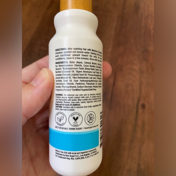 RAW SUGAR Traveling Set HAIR MASQUE Conditioner Cold Press Cream Leave In 3 - Picture 3 of 7